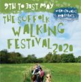 the cover of the 2020 brochure sowing a group of people from behind, walking through a beautiful green field on a sunny day