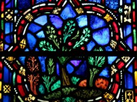 Stained glass at St Petronella's Church