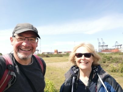 Lesley Dolphin and David Falk at Landguard Nature Reserve