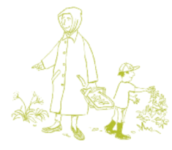 cartoon-adult-and-child-sewing-plants