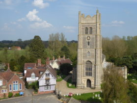 Tall church tower