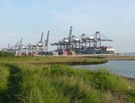 Port in the distance