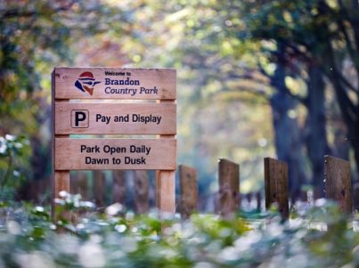 Brandon Country Park sign
