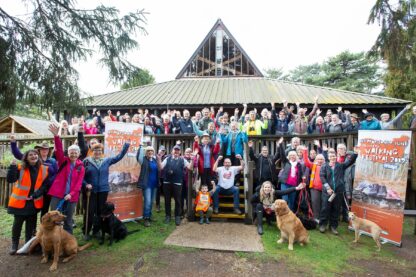 People cheering at Suffolk Walking Festival